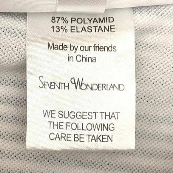 Seventh Wonderland Striped Lace Side Tie Black & White Bikini Bottoms Size 2 - Picture 7 of 7